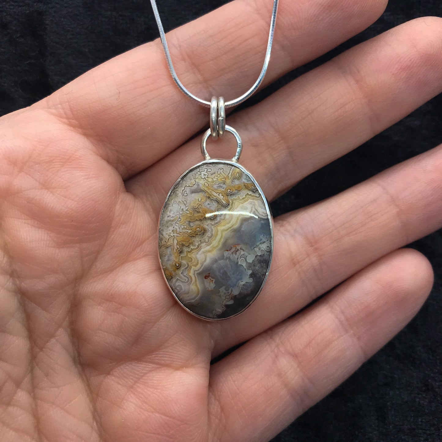 Crazy Lace Agate Pendant