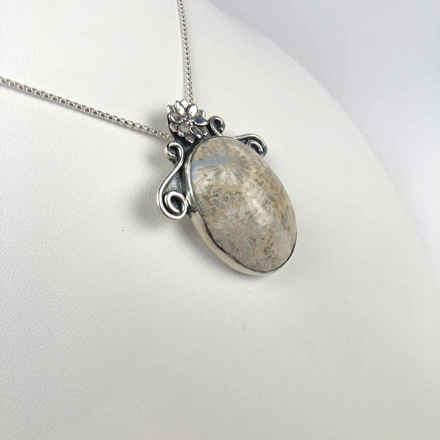 Agatized Fossil Pendant