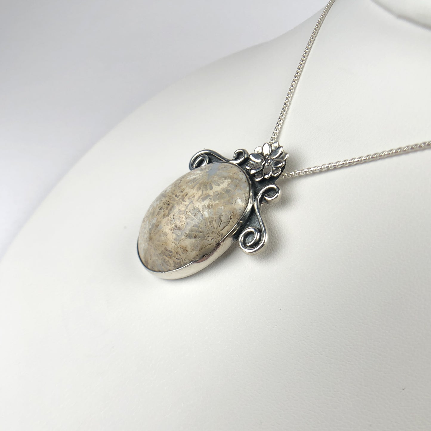 Agatized Fossil Pendant