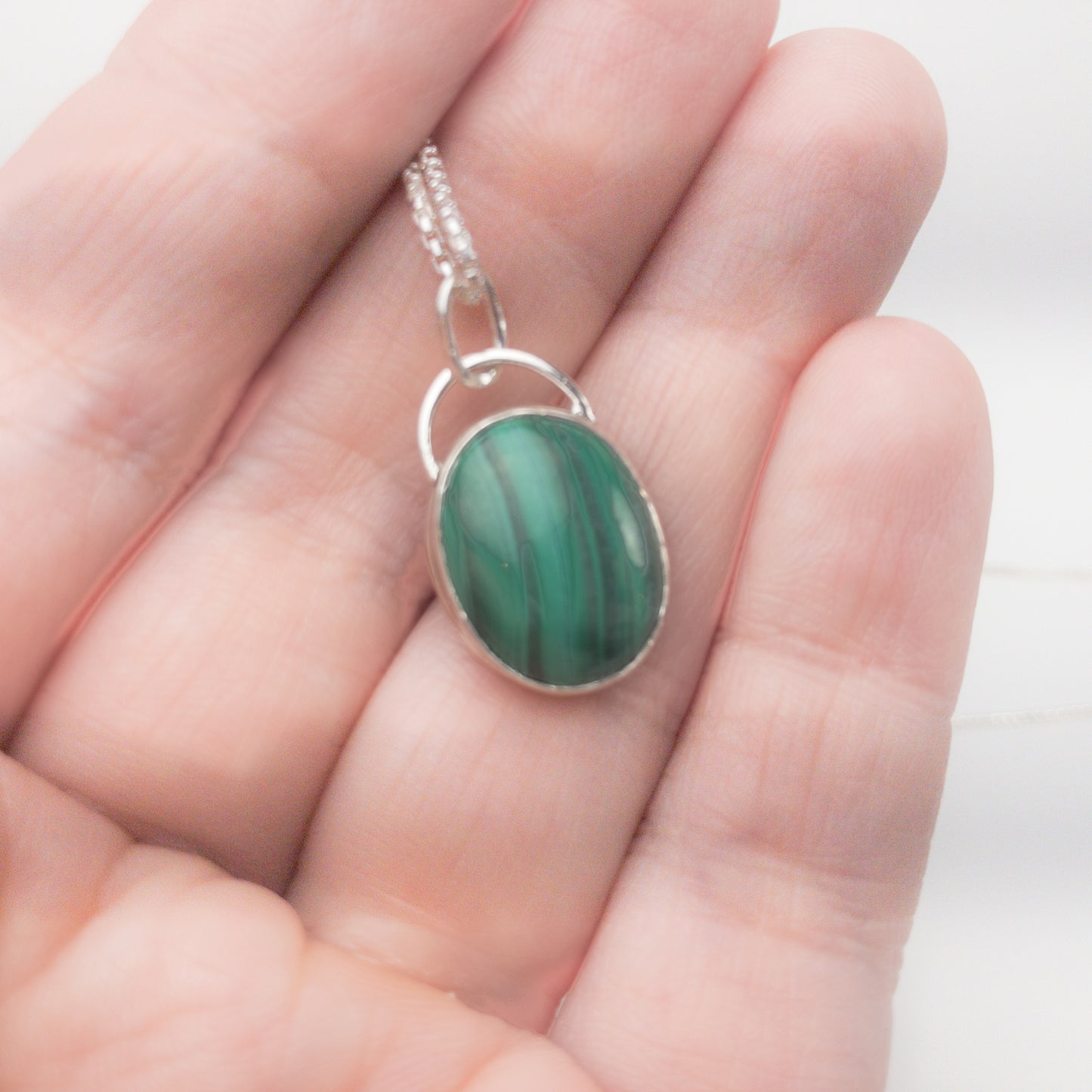 Malachite Oval Pendant