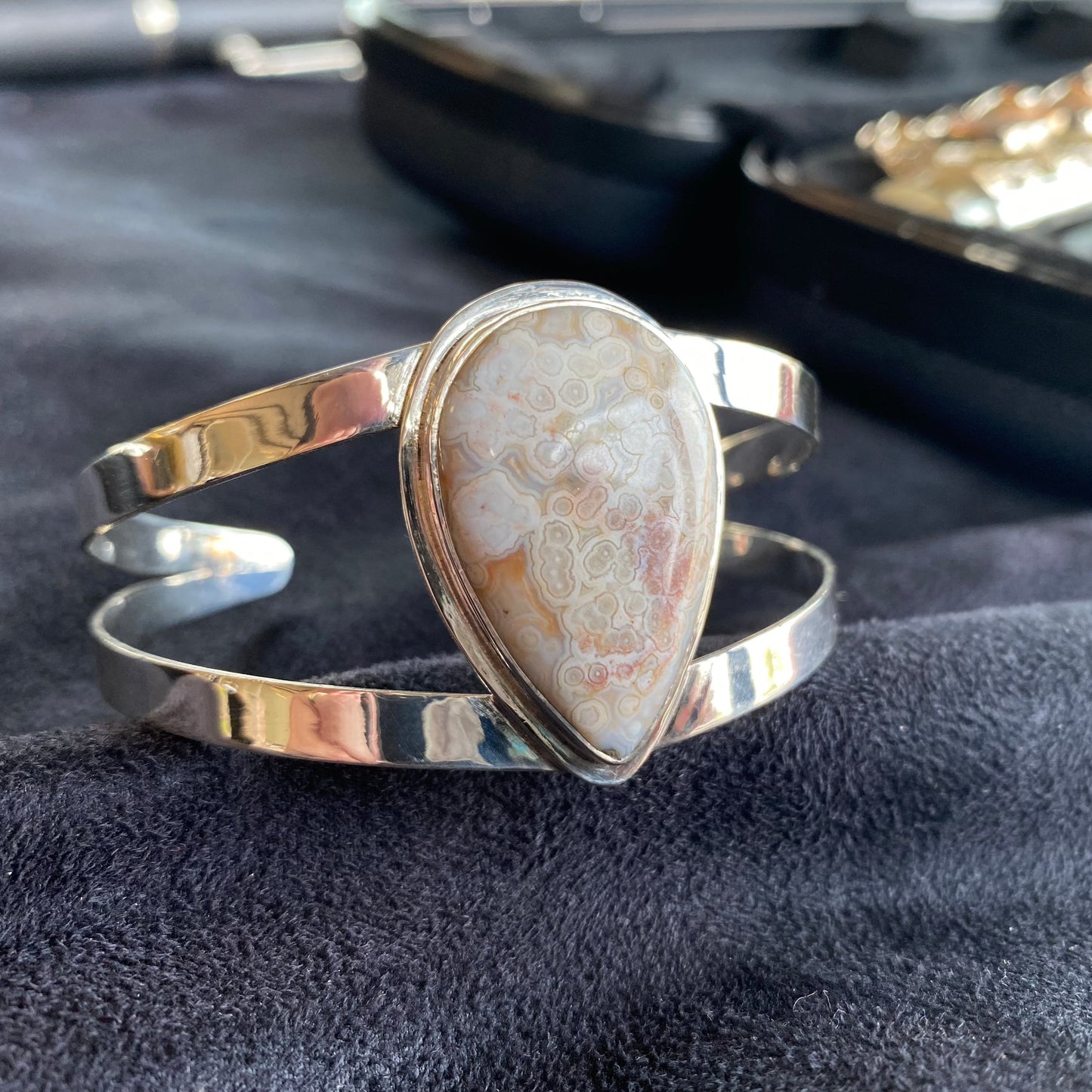 Crazy Lace Agate Cuff