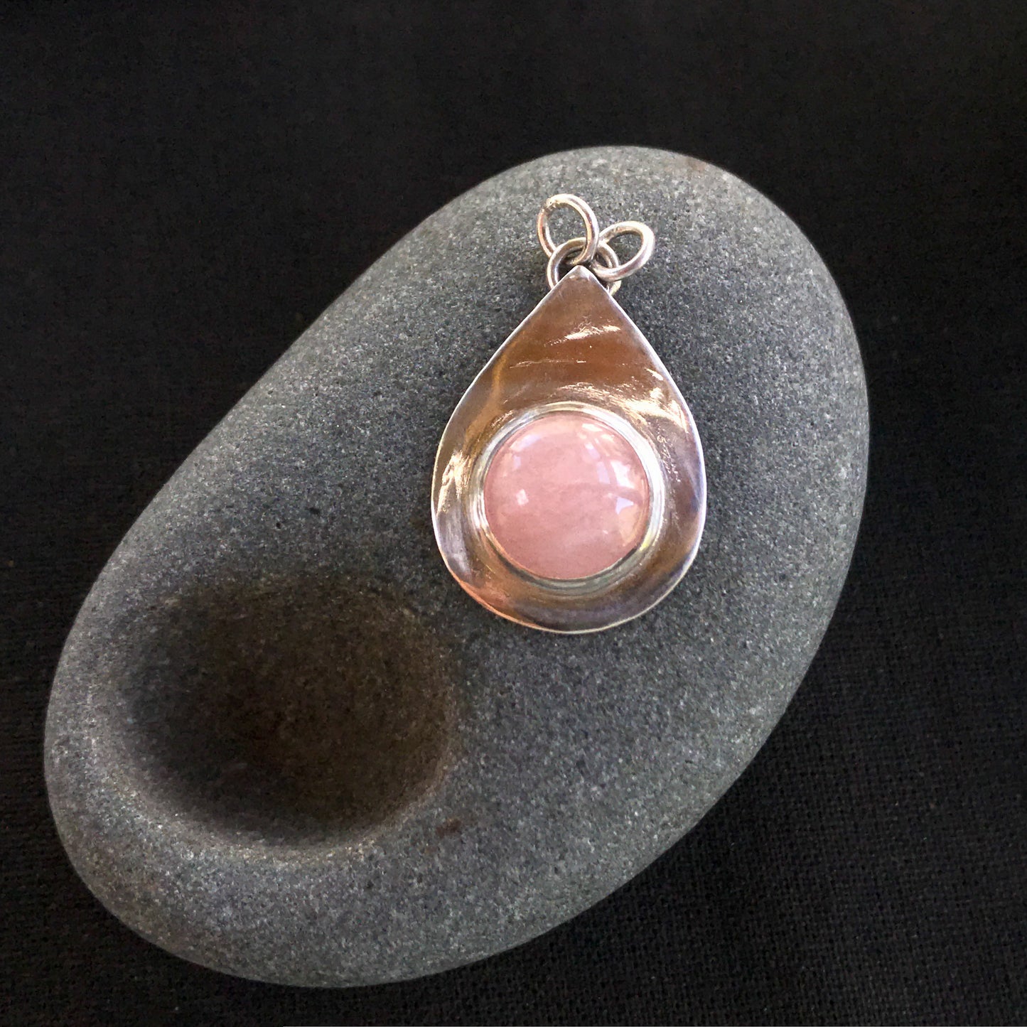 Rose Quartz Teardrop Pendant