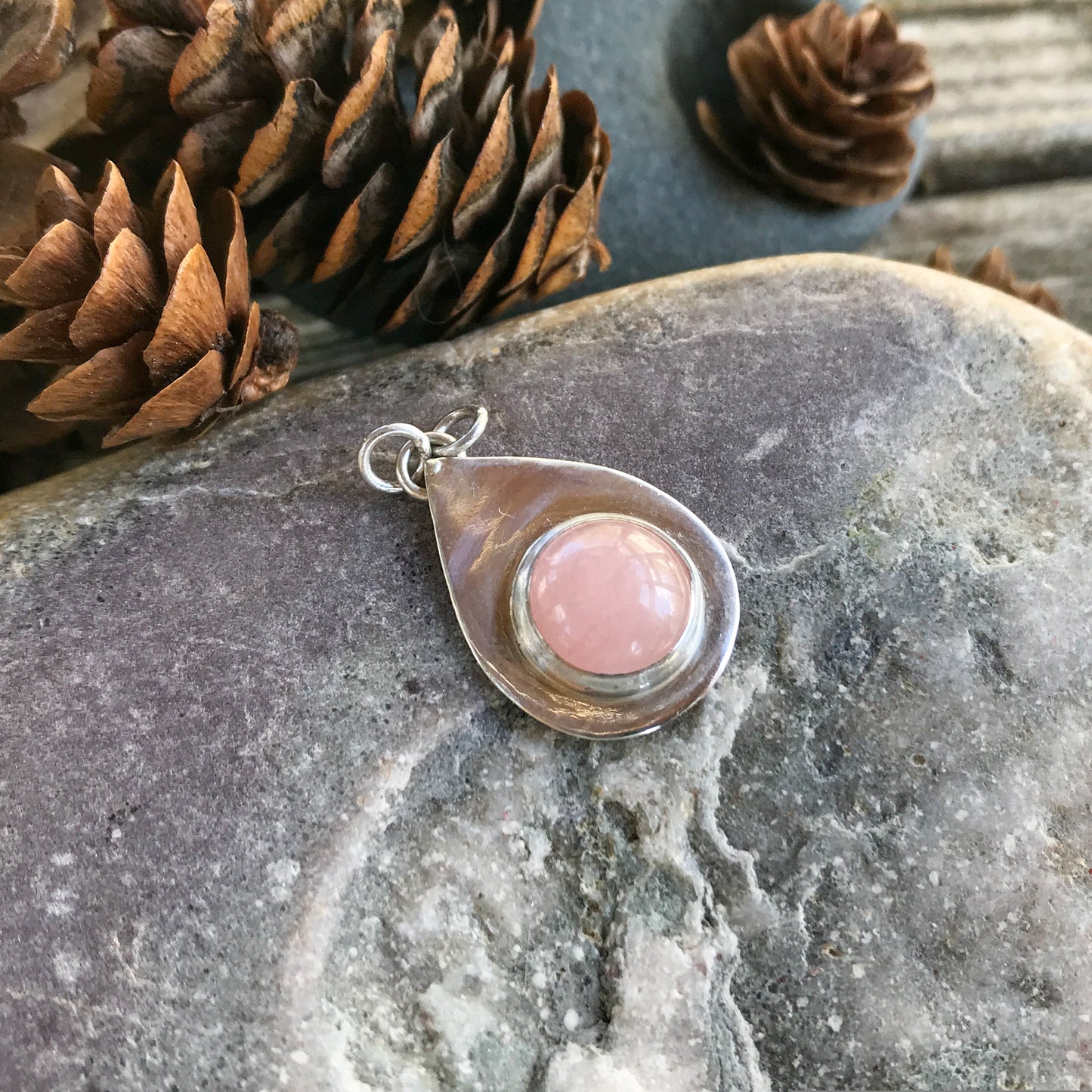 Rose Quartz Teardrop Pendant