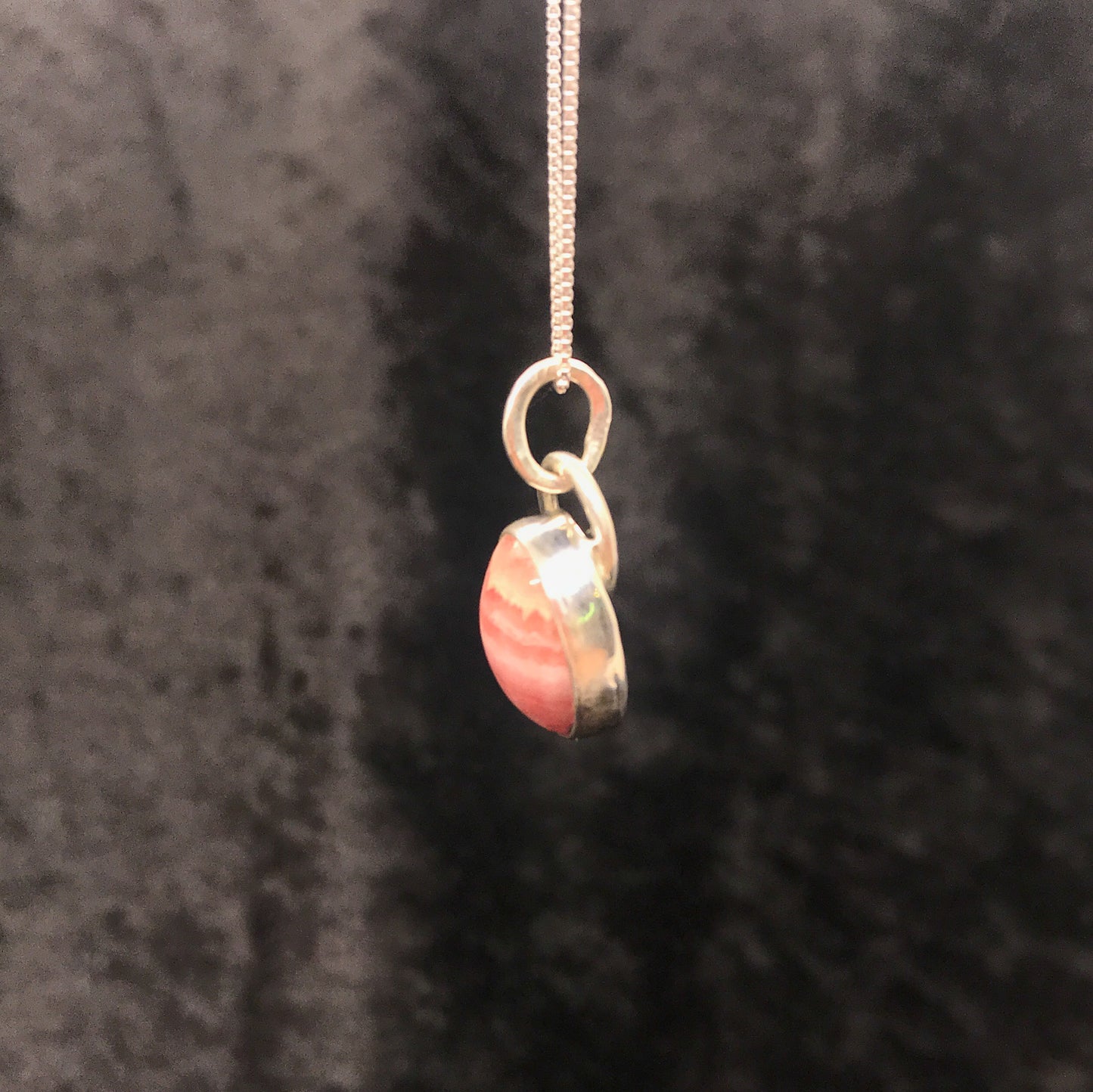 Rhodochrosite oval pendant