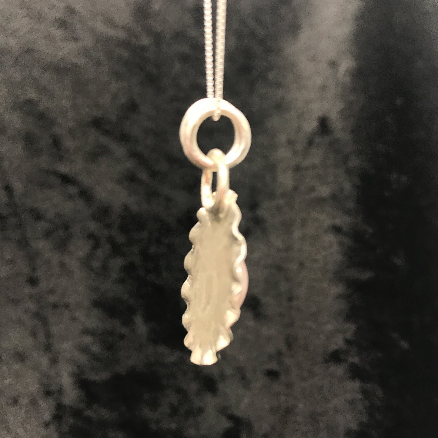 Rose Quartz Pendant with textured backplate