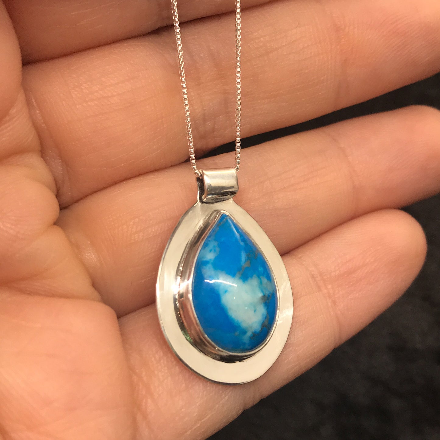 "Turquoise" teardrop pendant