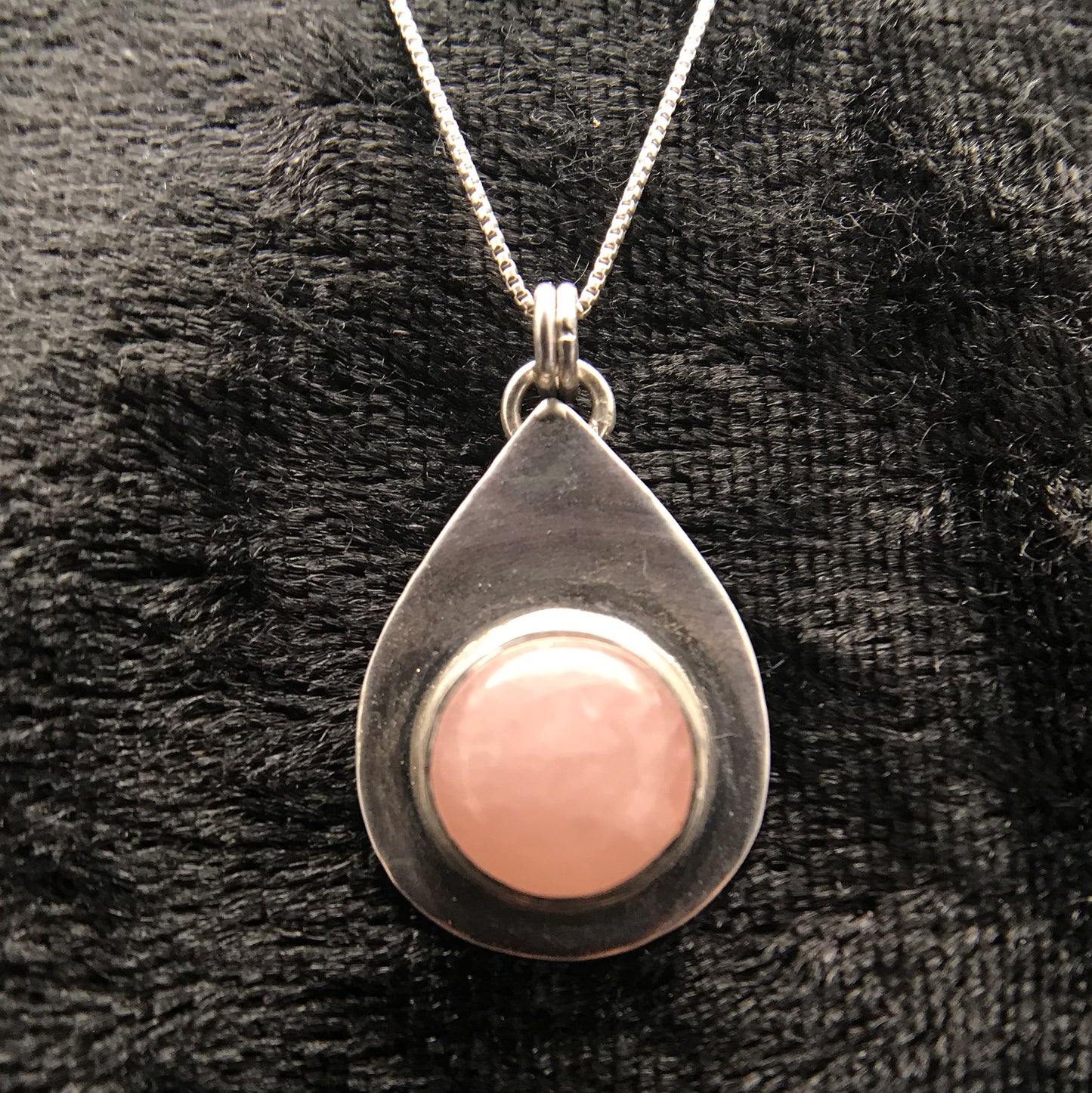 Rose Quartz Teardrop Pendant