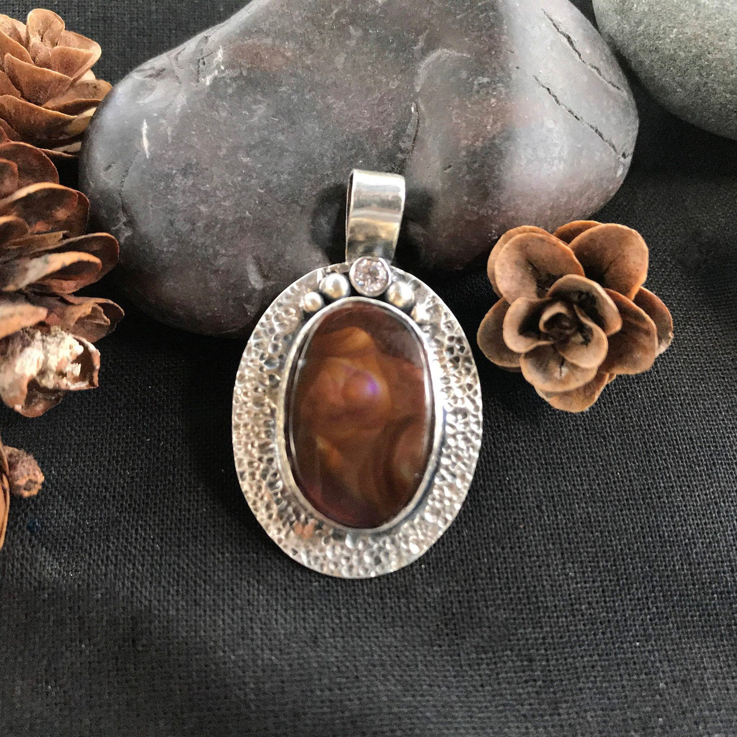 Fire Agate Pendant